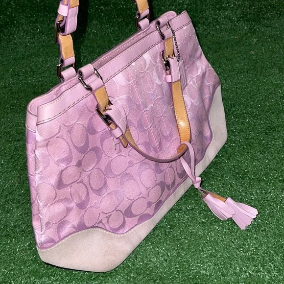 Vintage Coach Monogram Hand Bag Rare - Picture 12 of 12